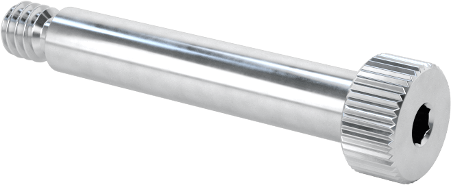 Alüminyum Omuzlu Vida, 3/16" Omuz Çapı, 1" Omuz Uzunluğu, 8-32 Diş