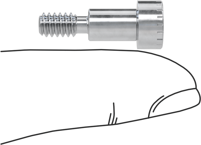Alüminyum Omuzlu Vida, 1/4" Omuz Çapı, 3/8" Omuz Uzunluğu, 10-24 Diş