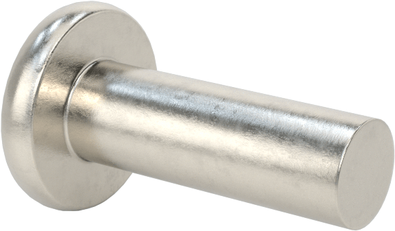 18-8 Paslanmaz Çelik Düz Başlı Masif Perçinler, 1/8" Çap, 0,313" maksimum malzeme kalınlığı için