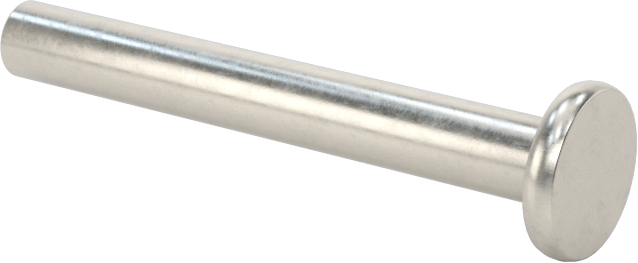 18-8 Paslanmaz Çelik Düz Başlı Masif Perçinler, 1/8" Çap, 0,938 inç maksimum malzeme kalınlığı için