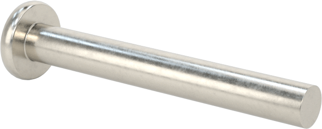 18-8 Paslanmaz Çelik Düz Başlı Masif Perçinler, 1/8" Çap, 0,938 inç maksimum malzeme kalınlığı için