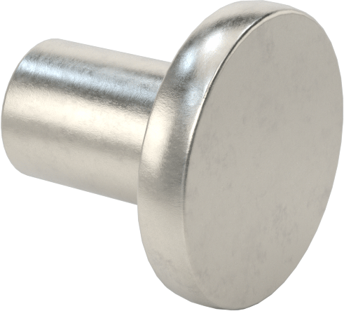 18-8 Paslanmaz Çelik Düz Başlı Masif Perçinler, 1/4" Çap, 0,25" Maksimum Malzeme Kalınlığı için