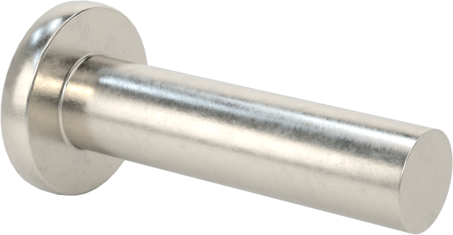 18-8 Paslanmaz Çelik Düz Başlı Masif Perçinler, 1/4" Çap, 0,875" Maksimum Malzeme Kalınlığı için