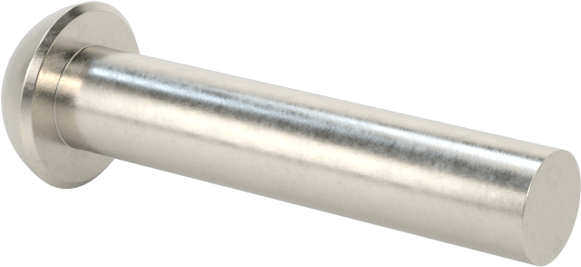 18-8 Paslanmaz Çelik Kubbeli Başlı Masif Perçinler, 1/4" Çap, 1,125" maksimum malzeme kalınlığı için