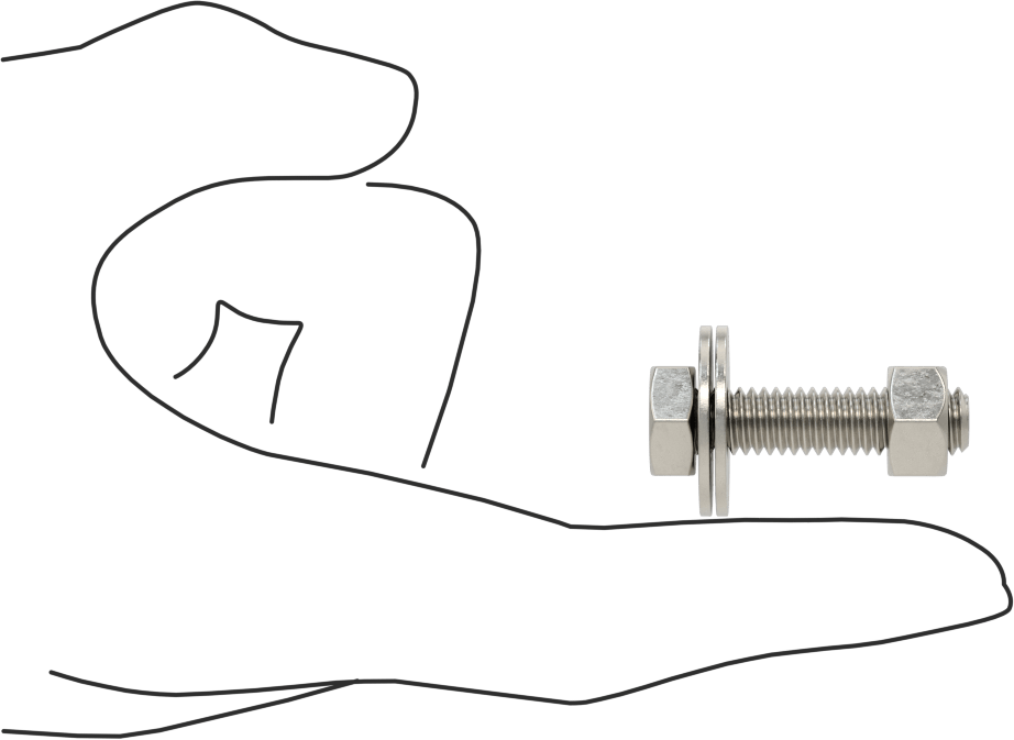 Somun ve Pullu 18-8 Paslanmaz Çelik Altıgen Başlı Vidalar, 5/16"-18 Diş Boyutu, 1-1/4" Uzunluk