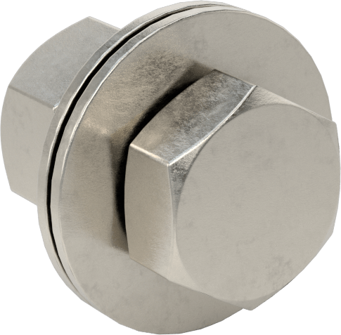 Somun ve Pullu 18-8 Paslanmaz Çelik Altıgen Başlı Vidalar, 1/2"-13 Diş Boyutu, 1" Uzunluk