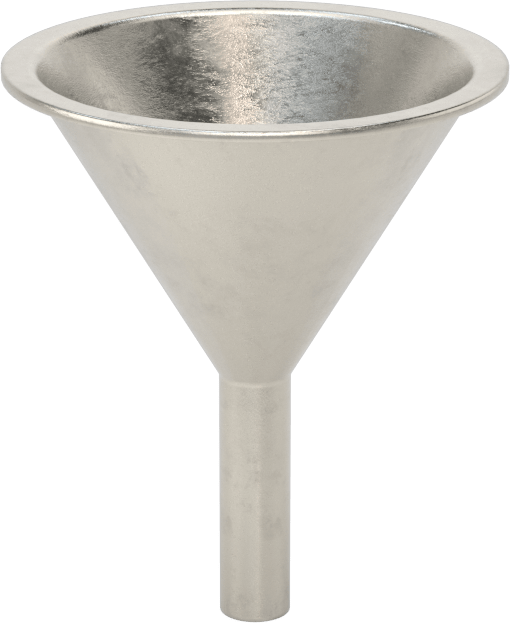 Gıda Endüstrisi Metal Huni, 5/8 FL. oz. Kapasite