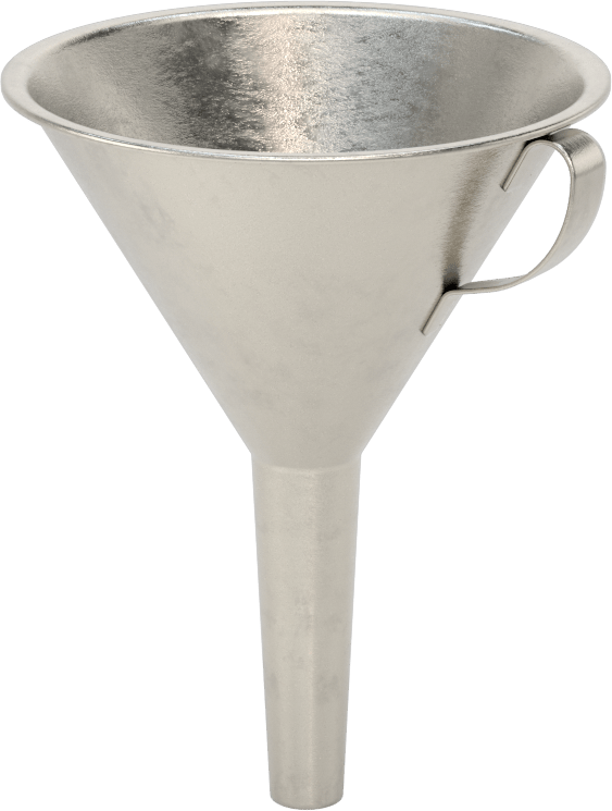Gıda Endüstrisi Metal Huni, 3-3/8 FL. oz. Kapasite