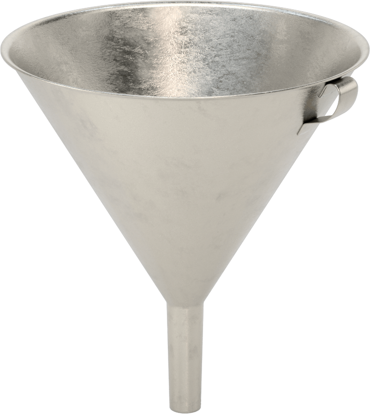 Gıda Endüstrisi Metal Huni, 33-1/2 FL. oz. Kapasite