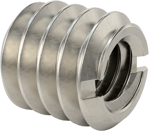 Yuvarlak Dişli Adaptör, Yivli Tahrikli Erkek-Dişi, 18-8 Paslanmaz Çelik, 1/4"-20 ve 8-32 Diş