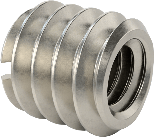 Yuvarlak Dişli Adaptör, Yivli Tahrikli Erkek-Dişi, 18-8 Paslanmaz Çelik, 1/4"-20 ve 8-32 Diş