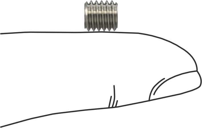 Yuvarlak Dişli Adaptör, Yivli Tahrikli Erkek-Dişi, 18-8 Paslanmaz Çelik, M6 x 1 mm Diş