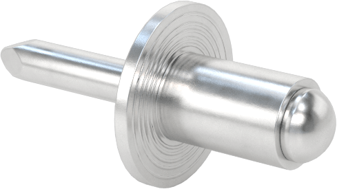 Alüminyum Mandrelli Alüminyum Kör Perçinler, Kubbeli Başlık, 1/8" Çap, 0,032“ - 0,062” Malzeme Kalınlığı için