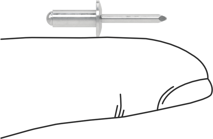 Alüminyum Mandrelli Alüminyum Kör Perçinler, Kubbeli Başlık, 1/8" Çap, 0,126“- 0,187” için Malzeme Kalınlığı