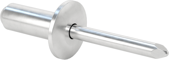 Alüminyum Mandrelli Alüminyum Kör Perçinler, Kubbeli Başlık, 1/8" Çap, 0,126“- 0,187” için Malzeme Kalınlığı