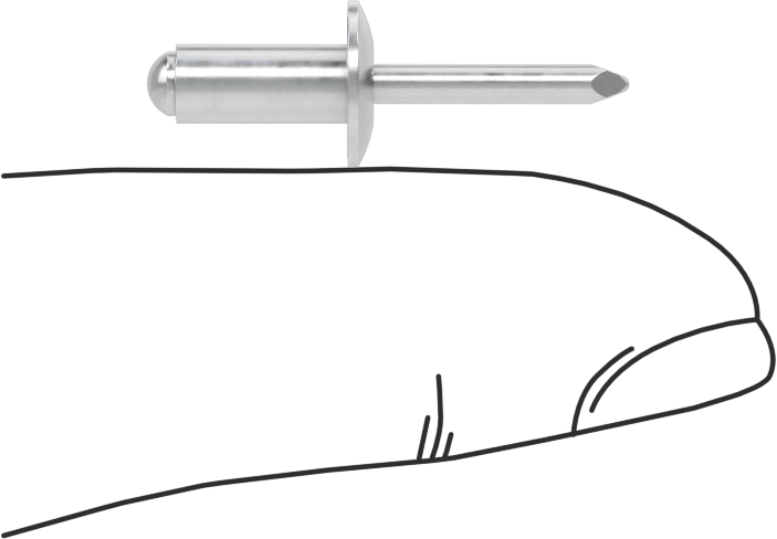 Alüminyum Mandrelli Alüminyum Kör Perçinler, Kubbeli Başlık, 5/32" Çap, 0,126“-0,187” Malzeme Kalınlığı için