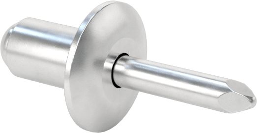Alüminyum Mandrelli Alüminyum Kör Perçinler, Kubbeli Başlık, 3/16" Çap, 0,063“-0,125” Malzeme Kalınlığı için
