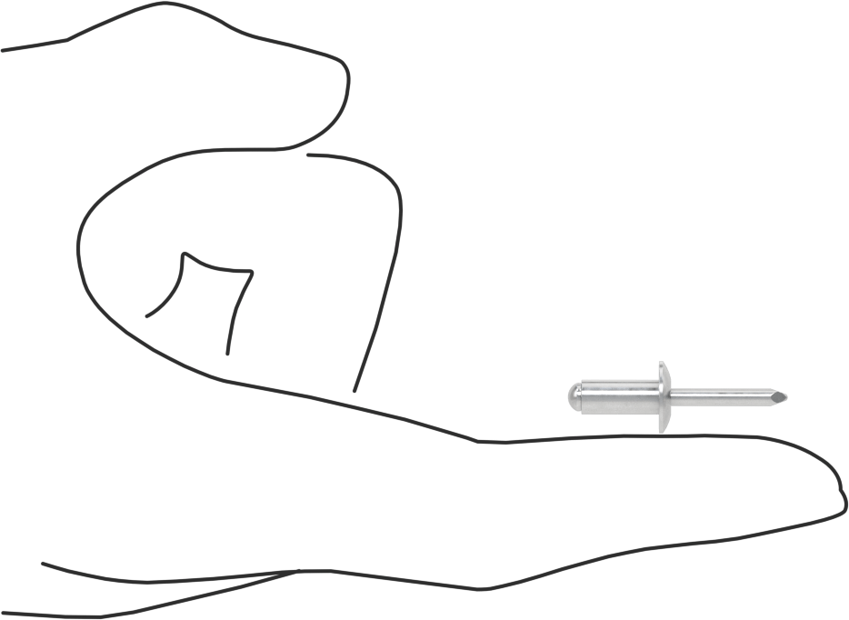 Alüminyum Mandrelli Alüminyum Kör Perçinler, Kubbeli Başlık, 3/16" Çap, 0,126“-0,25” Malzeme Kalınlığı için