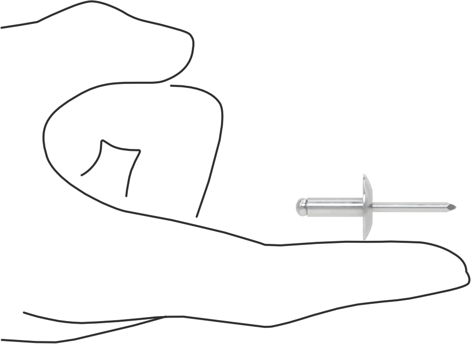 Alüminyum Mandrelli Alüminyum Kör Perçinler, Kubbeli Başlık, 3/16" Çap, 0,251“-0,375” Malzeme Kalınlığı için