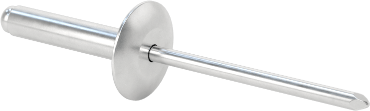 Alüminyum Mandrelli Alüminyum Kör Perçinler, Büyük Çaplı Kubbe Başlı, 1/4" Çap, 0,876“-1” Kalınlık için