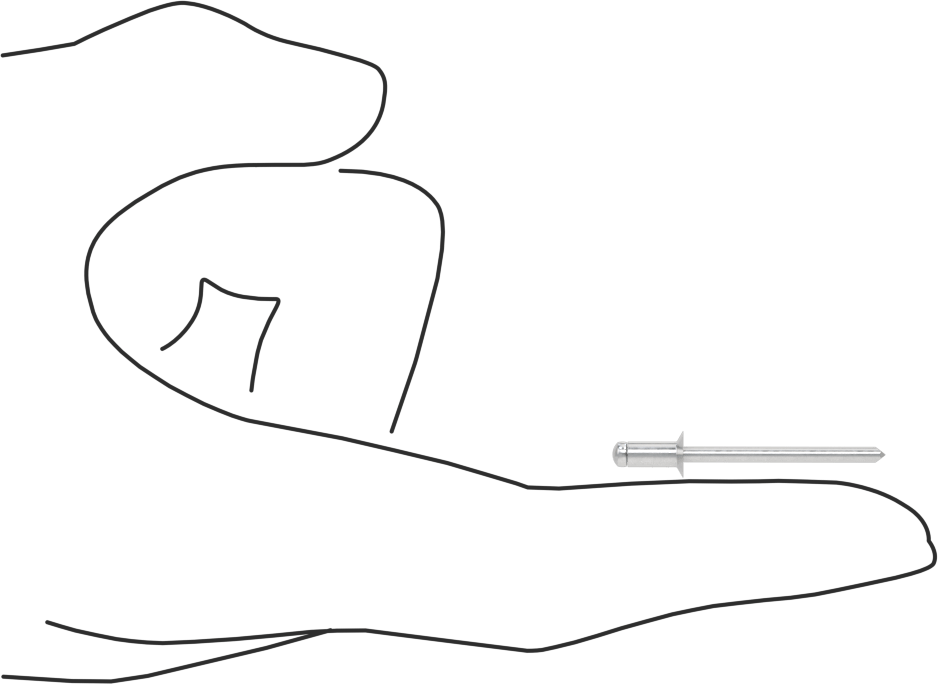 Alüminyum Mandrelli Alüminyum Kör Perçinler, Gömme Montaj, 1/8" Çap, 0,092“- 0,125” Malzeme Kalınlığı için