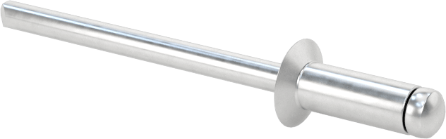 Alüminyum Mandrelli Alüminyum Kör Perçinler, Gömme Montaj, 1/8" Çap, 0,126“- 0,187” için Malzeme Kalınlığı