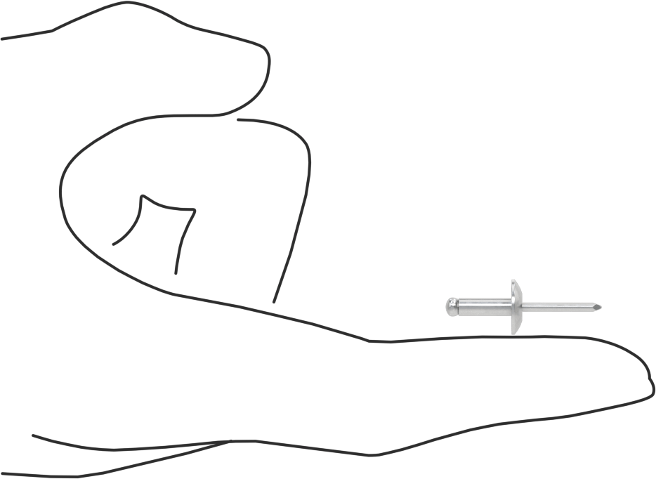 Alüminyum Mandrelli Alüminyum Kör Perçinler, Büyük Çaplı Kubbe Başlı, 1/8" Çap, 0,188“-0,25” kalınlık için