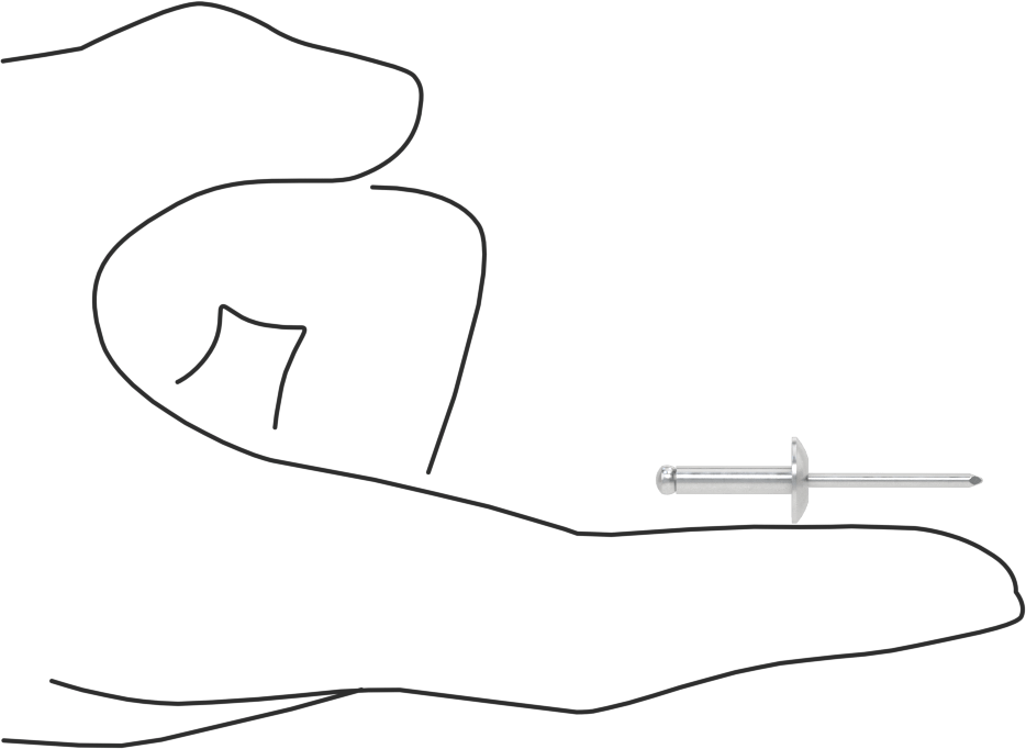 Alüminyum Mandrelli Alüminyum Kör Perçinler, Büyük Çaplı Kubbe Başlı, 1/8" Çap, 0,313“ - 0,375” Kalınlık için