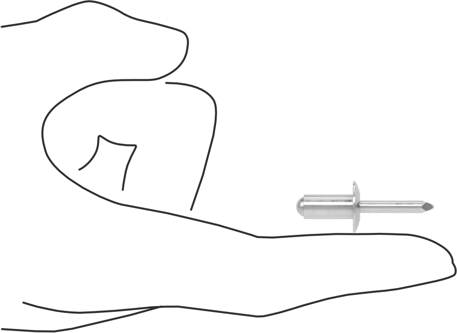 Alüminyum Mandrelli Alüminyum Kör Perçinler, Kubbeli Başlık, 1/4" Çap, 0,126“-0,25” Malzeme Kalınlığı için