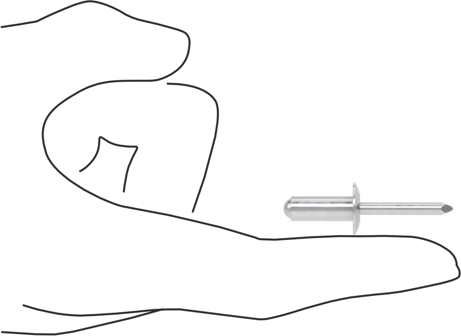 Alüminyum Mandrelli Alüminyum Kör Perçinler, Kubbeli Başlık, 1/4" Çap, 0,251“- 0,375” Malzeme Kalınlığı için