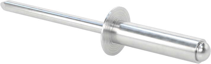 Alüminyum Mandrelli Alüminyum Kör Perçinler, Kubbeli Başlık, 1/4" Çap, 0,626“ - 0,75” malzeme kalınlığı için