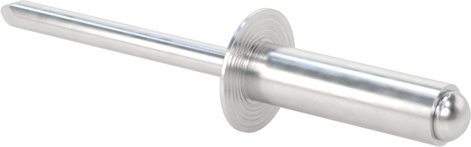 Alüminyum Mandrelli Alüminyum Kör Perçinler, Kubbeli Başlık, 1/4" Çap, 0,501“ - 0,625” Malzeme Kalınlığı için