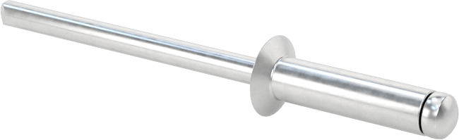 Alüminyum Mandrelli Alüminyum Kör Perçinler, Gömme Montaj, 1/8" Çap, 0,313“ - 0,375” Malzeme Kalınlığı için