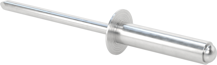 Alüminyum Mandrelli Alüminyum Kör Perçinler, Kubbeli Başlık, 1/4" Çap, 0,751“ - 0,875” Malzeme Kalınlığı için