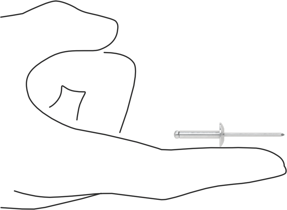 Alüminyum Mandrelli Alüminyum Kör Perçinler, Büyük Çaplı Kubbe Başlı, 1/8" Çap, 0,376“-0,5” kalınlık için