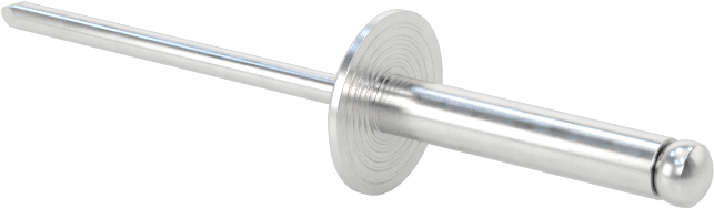 Alüminyum Mandrelli Alüminyum Kör Perçinler, Büyük Çaplı Kubbe Başlı, 1/8" Çap, 0,376“-0,5” kalınlık için
