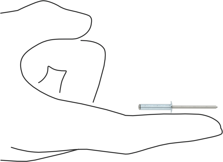 Alüminyum Mandrelli Alüminyum Kör Perçinler, Kubbeli Başlık, 3,2 mm Çap, 9,5 mm-12,5 mm Malzeme için