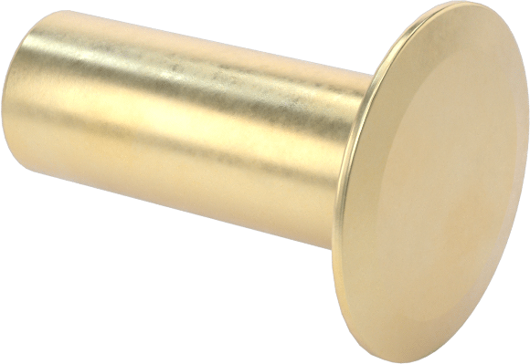 İçi Boş Uçlu Perçinler, 1/4" Çap, 0,463 inç - 0,488 inç Kalınlık için, 0,5" Baş Çapı