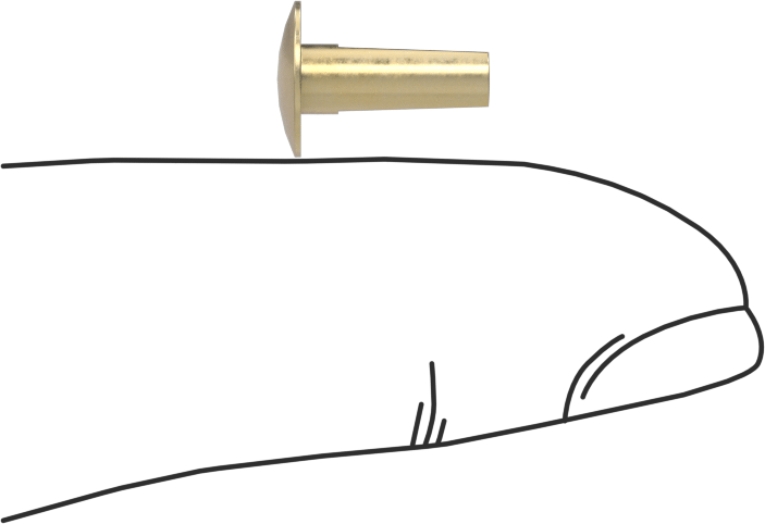 Pirinç Yarıçiviler, 9/64" Çap, 0,125“-0,25” Malzeme Kalınlığı için