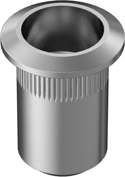 18-8 Paslanmaz Çelik Bükülmeye Dayanıklı Perçin Somunu, M6 x 1 mm Diş Boyutu, 0,5 mm ila 3 mm Malzeme Kalınlığı için