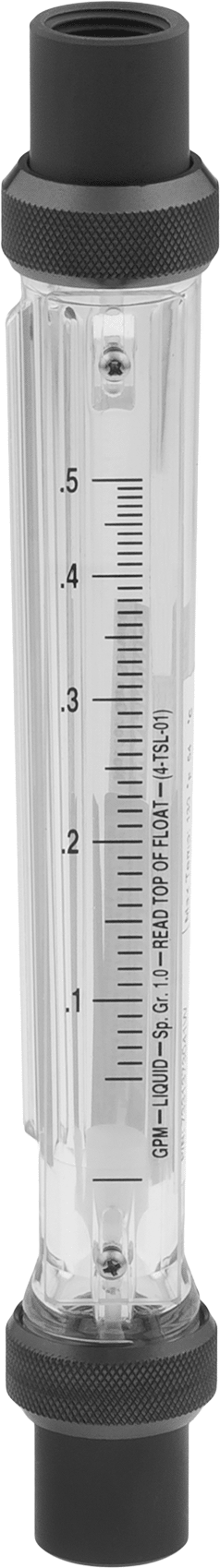 Yüksek Saflıkta Sıvılar için Akış Ölçerler, PVC Bağlantı Parçaları, 1/2 NPT Dişi, 0.05 ila 0.5 gpm