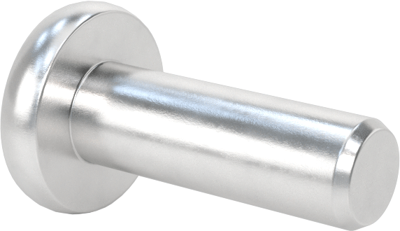 Alüminyum Düz Başlı Masif Perçinler, 1/8" Çap, 0,313" maksimum malzeme kalınlığı için