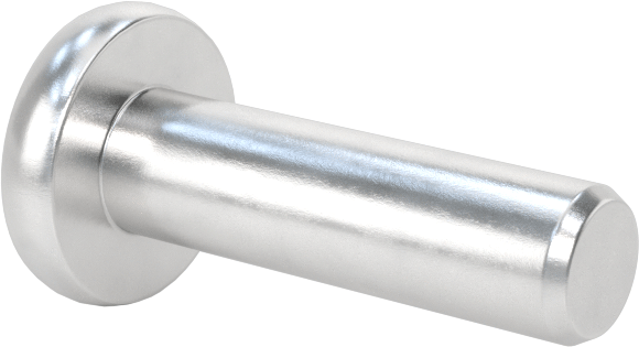 Alüminyum Düz Başlı Masif Perçinler, 1/8" Çap, 0,376" maksimum malzeme kalınlığı için