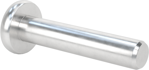 Alüminyum Düz Başlı Masif Perçinler, 1/8" Çap, 0,563" Maksimum Malzeme Kalınlığı için