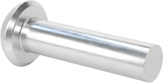 Alüminyum Kubbeli Başlı Masif Perçinler, 1/8" Çap, 0,438" Maksimum Malzeme Kalınlığı için