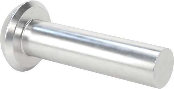 Alüminyum Kubbeli Başlı Masif Perçinler, 1/4" Çap, 0,875" Maksimum Malzeme Kalınlığı için