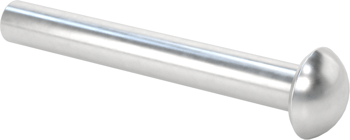 Alüminyum Kubbeli Başlı Masif Perçinler, 1/4" Çap, 1,875" Maksimum Malzeme Kalınlığı için