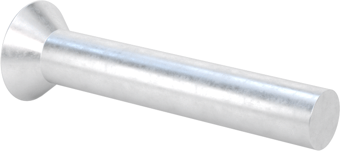 Alüminyum Gömme Montajlı Masif Perçinler, 1/4" Çap, 1,25" Maksimum Malzeme Kalınlığı için
