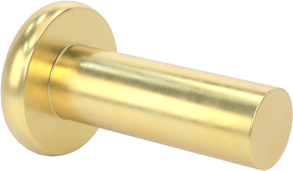 Pirinç Düz Başlı Masif Perçinler, 1/8" Çap, 0,313" maksimum malzeme kalınlığı için