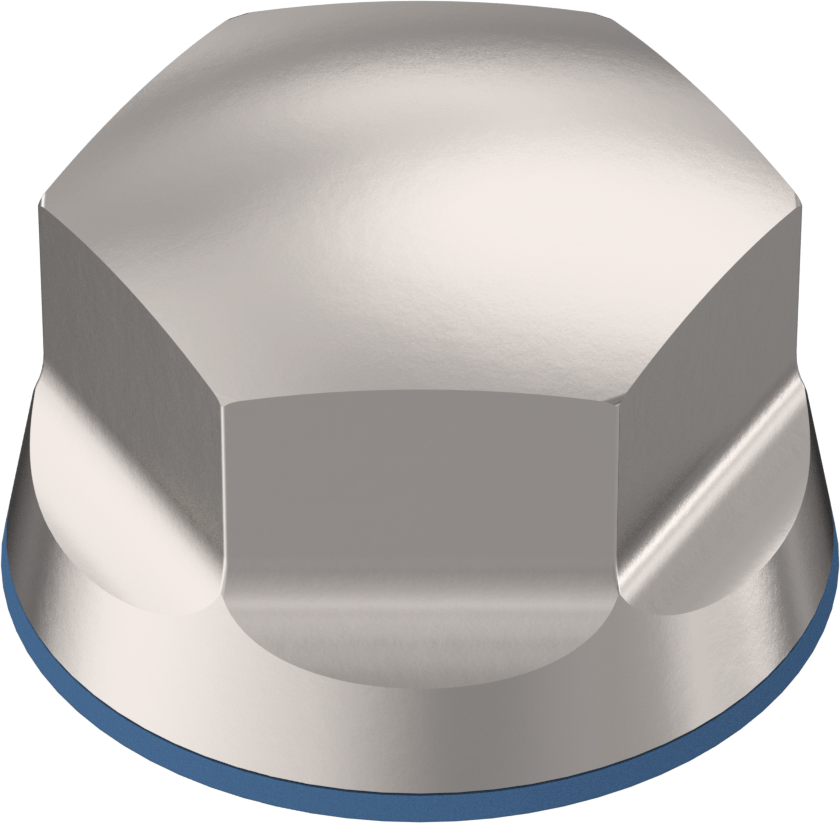 Sıhhi Kapak Somunu, M8 x 1,25 mm Diş Boyutu, 6,5 mm Diş Derinliği